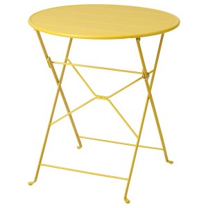 IKEA SUNDSÖ table, outdoor, 25 5/8 in Yellow, Ikea Ireland | 0832XPADS