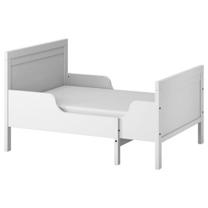 IKEA SUNDVIK ext bed frame with slatted bed base, 38 1/4x74 3/4 in Gray, Ikea Ireland | 8043DMRCH