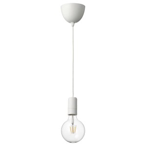IKEA SUNNEBY / LUNNOM pendant lamp with LED bulb White / Clear Glass, Ikea Ireland | 6817XQOVL