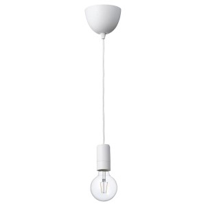IKEA SUNNEBY / LUNNOM pendant lamp with LED bulb White / Globe Clear, Ikea Ireland | 3596XEITO