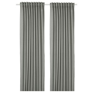IKEA TIBAST room darkening curtains, 1 pair, 57x98 in Dark Green, Ikea Ireland | 2490LWIUA