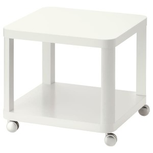IKEA TINGBY Side table on casters, 19 5/8x19 5/8 in White, Ikea Ireland | 7389IJDTR
