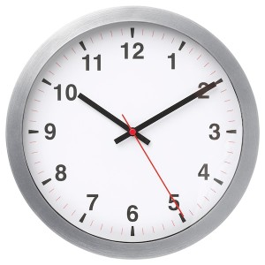 IKEA TJALLA wall clock, silver color, 11 in, Ikea Ireland | 7893QVZXG