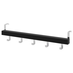 IKEA TJUSIG Wall/door rack with knobs, 23 ½ in Black, Ikea Ireland | 8245QRJZD