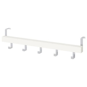 IKEA TJUSIG Wall/door rack with knobs, 23 ½ in White, Ikea Ireland | 2358XNPDS