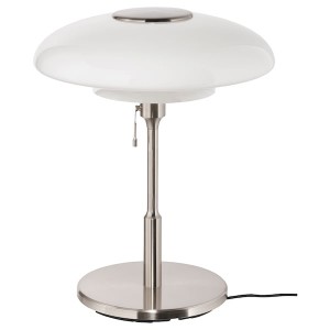 IKEA TÄLLBYN table lamp, nickel plated/opal glass, 20 in, Ikea Ireland | 4713ADKNG