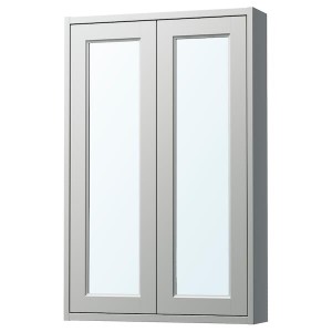 IKEA TÄNNFORSEN mirror cabinet with doors, 24x6x37 in Light Gray, Ikea Ireland | 4387ZHMYV