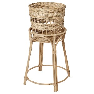 IKEA TOLKNING plant stand, handmade rattan, 26 in, Ikea Ireland | 9617HKDTQ