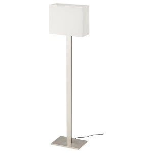 IKEA TOMELILLA floor lamp, nickel plated/white, 59 in, Ikea Ireland | 4895WIUPL