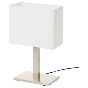 IKEA TOMELILLA table lamp, nickel plated/white, 20 in, Ikea Ireland | 3054OVCBP