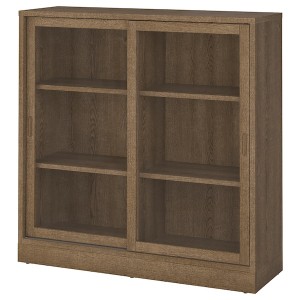 IKEA TONSTAD cabinet with sliding glass doors, 47 1/2x14 5/8x47 1/4 in Brown Stained Oak Veneer, Ikea Ireland | 7614JKLZW