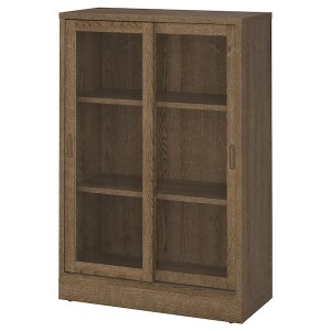 IKEA TONSTAD cabinet with sliding glass doors, 32 1/8x14 5/8x47 1/4 in Brown Stained Oak Veneer, Ikea Ireland | 0476DOGBW