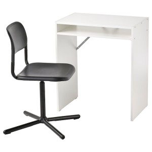 IKEA TORALD / SMÄLLEN desk and chair, white/black, Ikea Ireland | 9521OAVRZ