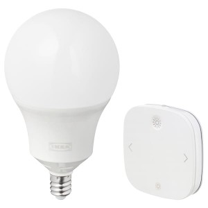 IKEA TRÅDFRI / STYRBAR starter kit, smart wireless dimmable/color and white spectrum globe, E12, Ikea Ireland | 7902PTEBF