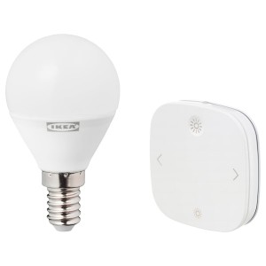 IKEA TRÅDFRI / STYRBAR starter kit, smart wireless dimmable/white spectrum globe, P45 E12, Ikea Ireland | 5194TDHJK