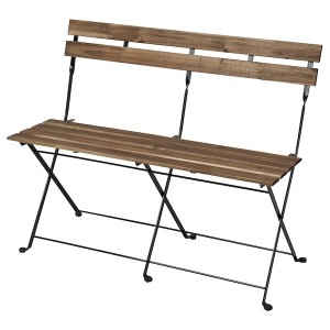 IKEA TÄRNÖ bench, outdoor, foldable black/light brown stained, Ikea Ireland | 1509VLAFC