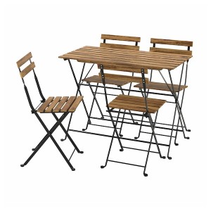IKEA TÄRNÖ table and 4 chairs, outdoor Black / Light Brown Stained, Ikea Ireland | 0819ARIWO