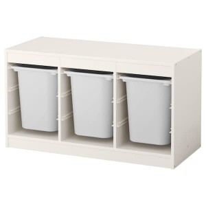 IKEA TROFAST storage combination with boxes, 39x17 3/8x22 in White / White, Ikea Ireland | 0145DWMVG