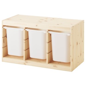 IKEA TROFAST storage combination with boxes, 36 5/8x17 3/8x20 1/2 in Light White Stained Pine / White, Ikea Ireland | 2409EYMCA