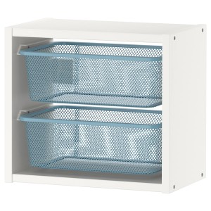 IKEA TROFAST wall storage, 13 3/8x8 1/4x11 3/4 in White / Gray / Blue, Ikea Ireland | 0216WXRIK