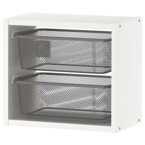 IKEA TROFAST wall storage, 13 3/8x8 1/4x11 3/4 in White / Dark Gray, Ikea Ireland | 3684PHVAD
