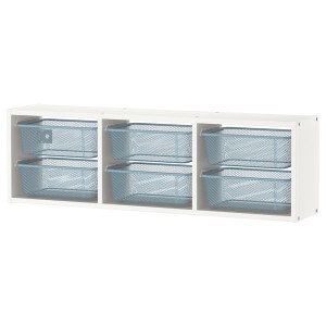 IKEA TROFAST wall storage, 39x8 1/4x11 3/4 in White / Gray / Blue, Ikea Ireland | 2480VSELN