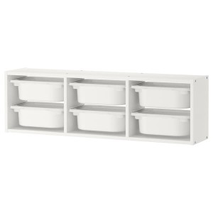 IKEA TROFAST wall storage, 39x8 ¼x11 ¾ in White / White, Ikea Ireland | 3678KDHQP
