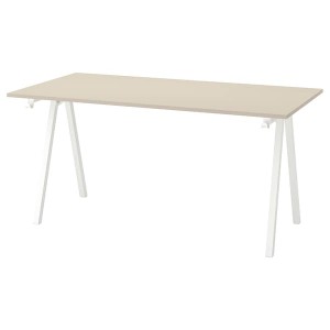 IKEA TROTTEN desk, 63x31 1/2 in Beige / White, Ikea Ireland | 4867EKFTS