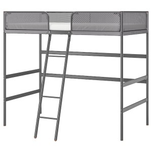 IKEA TUFFING Loft bed frame, Twin Dark Gray, Ikea Ireland | 7041WRCOQ