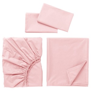 IKEA ULLVIDE sheet set, Full/Double Light Pink, Ikea Ireland | 1804BMUKI