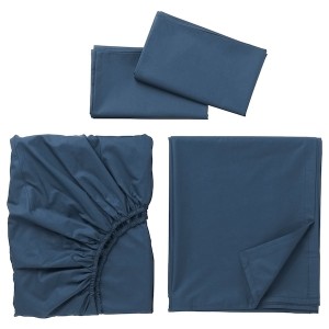 IKEA ULLVIDE sheet set, Queen Dark Blue, Ikea Ireland | 4397JZYSB