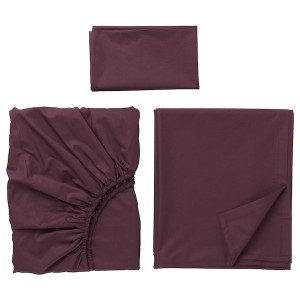 IKEA ULLVIDE sheet set, Twin Deep Red, Ikea Ireland | 3862KTCOV