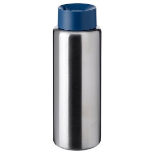 IKEA UNDERSÖKA insulated steel flask, stainless steel/dark blue, 24 oz, Ikea Ireland | 6524DTWXH