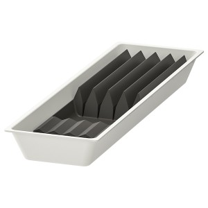IKEA UPPDATERA tray with knife rack, 6x19 1/2 in White / Anthracite, Ikea Ireland | 7825UCRNP