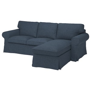 IKEA UPPLAND cover f 3-seat sofa w chaise lounge Kilanda Dark Blue, Ikea Ireland | 2736NMBYH