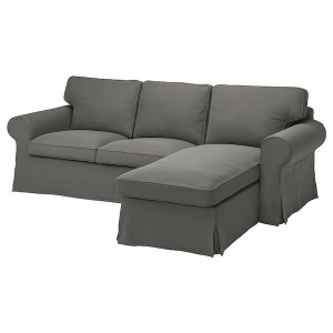 IKEA UPPLAND cover f 3-seat sofa w chaise lounge Hakebo Dark Gray, Ikea Ireland | 2507KYLCI