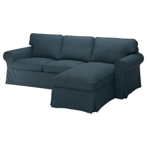 IKEA UPPLAND cover f 3-seat sofa w chaise lounge Hillared Dark Blue, Ikea Ireland | 2436HYBAD