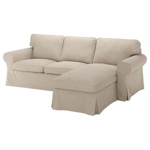 IKEA UPPLAND cover f 3-seat sofa w chaise lounge Hillared Beige, Ikea Ireland | 2463TMGSV