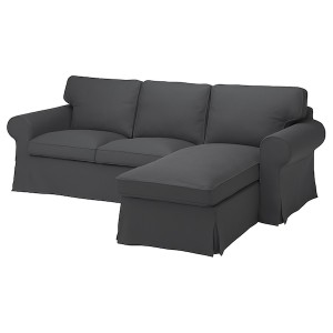 IKEA UPPLAND cover f 3-seat sofa w chaise lounge Kelinge Anthracite, Ikea Ireland | 7281UMRNC