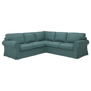 IKEA UPPLAND cover for sectional, 4-seat Kelinge Gray / Turquoise, Ikea Ireland | 5476NLEWO