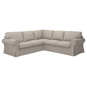 IKEA UPPLAND cover for sectional, 4-seat Karlshov Beige / Multicolor, Ikea Ireland | 5987SKOXB