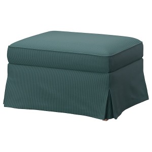 IKEA UPPLAND ottoman with storage Kelinge Gray / Turquoise, Ikea Ireland | 9204CQGKD