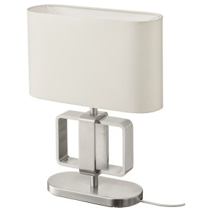 IKEA UPPVIND table lamp, 19 in Nickel Plated / White, Ikea Ireland | 1634HWADI