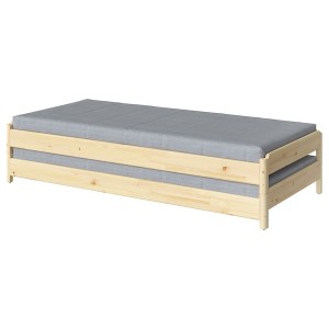 IKEA UTÅKER stackable bed with 2 mattresses, Twin, 2 pack Pine / Ågotnes Firm, Ikea Ireland | 8371KZCNG