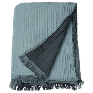 IKEA VALLKRASSING throw, 59x79 in Light Blue / Gray, Ikea Ireland | 4389UTHOP