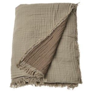 IKEA VALLKRASSING throw, 59x79 in Light Gray / Brown, Ikea Ireland | 7359MCGBH