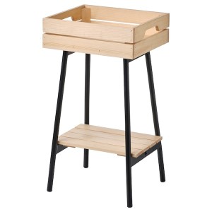 IKEA VANILJSTÅNG plant stand, pine/black, 21 ¾ in, Ikea Ireland | 0938BZJHI