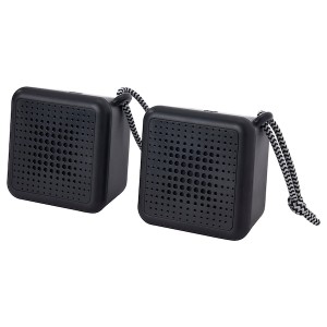 IKEA VAPPEBY bluetooth speakers/set of 2 waterproof Black, Ikea Ireland | 5091SAZFK