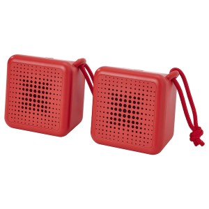 IKEA VAPPEBY bluetooth speakers/set of 2 waterproof Red, Ikea Ireland | 6574FZUYR