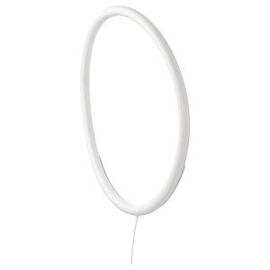 IKEA VARMBLIXT LED wall lamp, white metal/circle, Ikea Ireland | 2604XHZNE